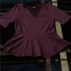 COPY - Popping Purple Peplum Top from Dots